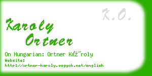 karoly ortner business card